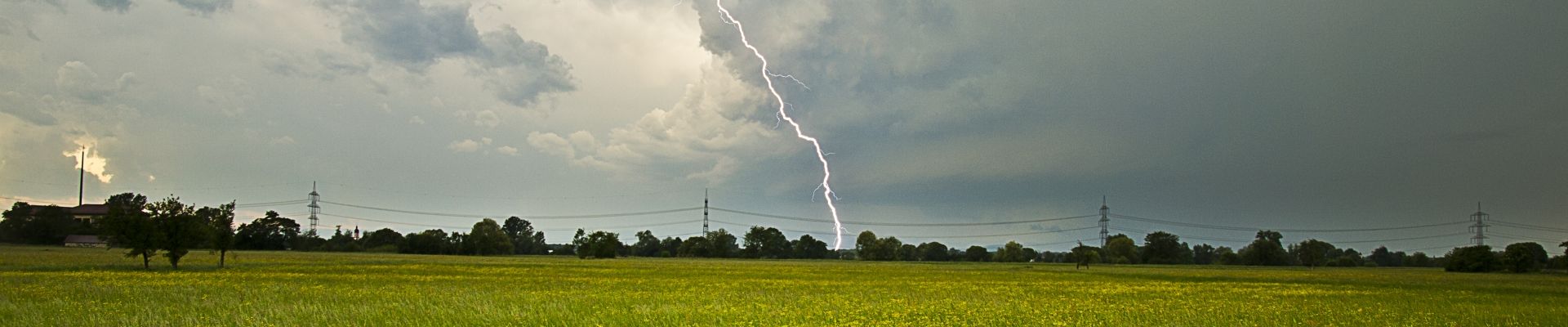 lightning and power line