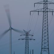 wind power plant and power poles
